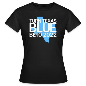 Shoot Texas Blue Beto 2022 Beto pour le nouveau gouverneur - T-shirt Femme - noir - Devant - AI Model Female 172 dark (172cm)