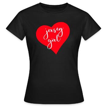 Jersey Girl Proudes New Jersey Heart New Jersey Gi - Frauen T-Shirt - Schwarz - Vorne - AI Model Female 172 dark (172cm)