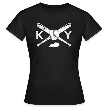 Kentucky Baseball Love KY Baseball Kentucky - Frauen T-Shirt - Schwarz - Vorne - AI Model Female 172 dark (172cm)