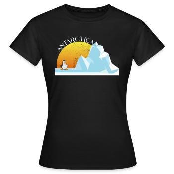 Antarktis Sonnenuntergang war dort Antarktis Urlau - Frauen T-Shirt - Schwarz - Vorne - AI Model Female 172 dark (172cm)