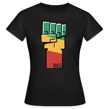 Juneteenth Protest Fist 1865 Schwarze FreiheitJune - Frauen T-Shirt - Schwarz - Vorne - AI Model Female 172 dark (172cm)