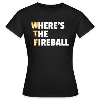 WTF Wo ist der Feuerball? - Frauen T-Shirt - Schwarz - Vorne - AI Model Female 172 dark (172cm)