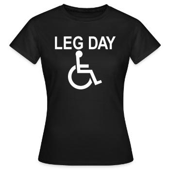 Behinderte Bein Tag behindert behindertes Handicap - Frauen T-Shirt - Schwarz - Vorne - AI Model Female 172 dark (172cm)