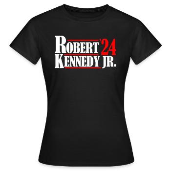 Robert Kennedy Jr. f�r Pr�sident '24 RFK Jr. 2024 - Frauen T-Shirt - Schwarz - Vorne - AI Model Female 172 dark (172cm)