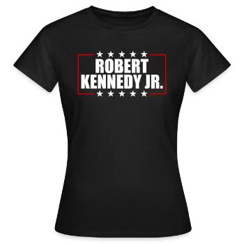Robert Kennedy Jr. f�r Pr�sident '24 RFK Jr. 2024 - Frauen T-Shirt - Schwarz - Vorne - AI Model Female 172 dark (172cm)