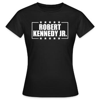 Robert Kennedy Jr. f�r Pr�sident '24 RFK Jr. 2024 - Frauen T-Shirt - Schwarz - Vorne - AI Model Female 172 dark (172cm)
