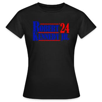 Robert Kennedy Jr. f�r Pr�sident '24 RFK Jr. 2024 - Frauen T-Shirt - Schwarz - Vorne - AI Model Female 172 dark (172cm)