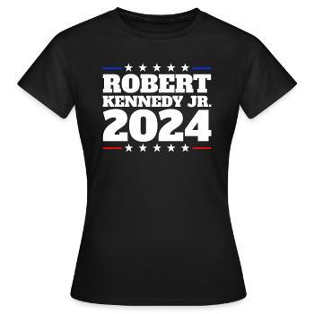 Robert Kennedy Jr. f�r Pr�sident '24 RFK Jr. 2024 - Frauen T-Shirt - Schwarz - Vorne - AI Model Female 172 dark (172cm)