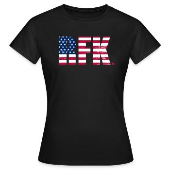 Robert Kennedy Jr. f�r Pr�sident '24 RFK Jr. 2024 - Frauen T-Shirt - Schwarz - Vorne - AI Model Female 172 dark (172cm)