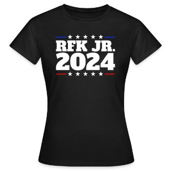 Robert Kennedy Jr. f�r Pr�sident '24 RFK Jr. 2024 - Frauen T-Shirt - Schwarz - Vorne - AI Model Female 172 dark (172cm)