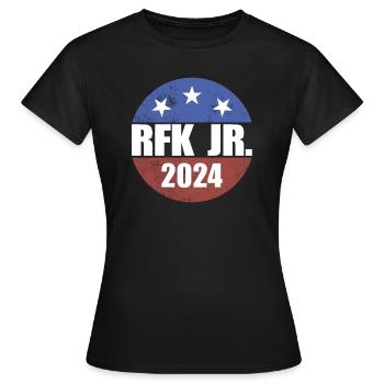 Robert Kennedy Jr. f�r Pr�sident '24 RFK Jr. 2024 - Frauen T-Shirt - Schwarz - Vorne - AI Model Female 172 dark (172cm)