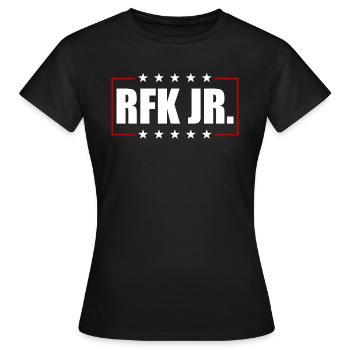 Robert Kennedy Jr. f�r Pr�sident '24 RFK Jr. 2024 - Frauen T-Shirt - Schwarz - Vorne - AI Model Female 172 dark (172cm)