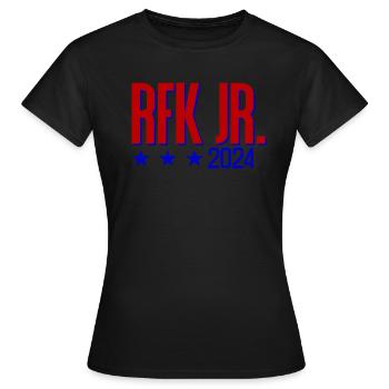 Robert Kennedy Jr. f�r Pr�sident '24 RFK Jr. 2024 - Frauen T-Shirt - Schwarz - Vorne - AI Model Female 172 dark (172cm)