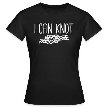 Ich kann Scout Scouting Camping Troop Knot Scout k - Frauen T-Shirt - Schwarz - Vorne - AI Model Female 172 dark (172cm)