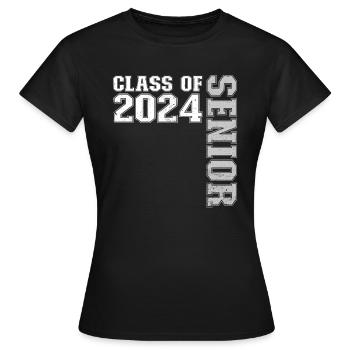 Classe de 2024 Senior Graduation Senior Senior 2024 - T-shirt Femme - noir - Devant - AI Model Female 172 dark (172cm)
