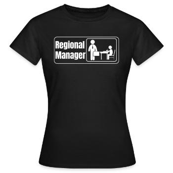 Regional Manager Geschenk lustiger Regionalmanager - Frauen T-Shirt - Schwarz - Vorne - AI Model Female 172 dark (172cm)