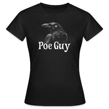 Poe Guy Raven Edgar Allan Poe Edgar Alan Poe Guy - Frauen T-Shirt - Schwarz - Vorne - AI Model Female 172 dark (172cm)