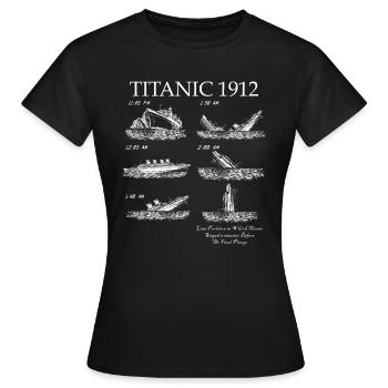 Titanic 1912 Titanic Untergehende Titanic - Frauen T-Shirt - Schwarz - Vorne - AI Model Female 172 dark (172cm)