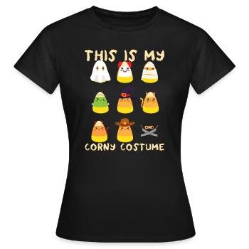 Das ist mein kitschiges Halloween-Kostüm für Kinde - Frauen T-Shirt - Schwarz - Vorne - AI Model Female 172 dark (172cm)