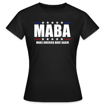 Machen Sie America Brat Again zu einem lustigen Br - Frauen T-Shirt - Schwarz - Vorne - AI Model Female 172 dark (172cm)