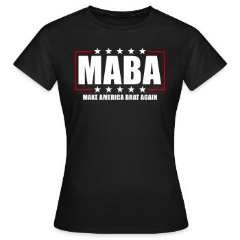 Machen Sie America Brat Again zu einem lustigen Br - Frauen T-Shirt - Schwarz - Vorne - AI Model Female 172 dark (172cm)