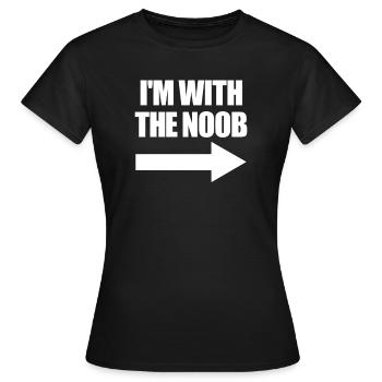 Ich bin mit dem Noob Arrow Right Videospieler Noob - Frauen T-Shirt - Schwarz - Vorne - AI Model Female 172 dark (172cm)