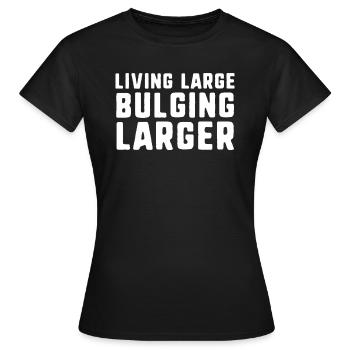 Vivant, grand, dodu, plus grand, drôle, torride, f - T-shirt Femme - noir - Devant - AI Model Female 172 dark (172cm)