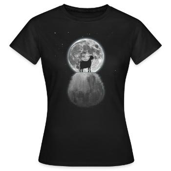 Ziege Monduntergang Ziege Nutztier Ziege - Frauen T-Shirt - Schwarz - Vorne - AI Model Female 172 dark (172cm)