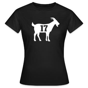 Ziege 17 G.O.A.T. Nummer siebzehn Ziege - Frauen T-Shirt - Schwarz - Vorne - AI Model Female 172 dark (172cm)