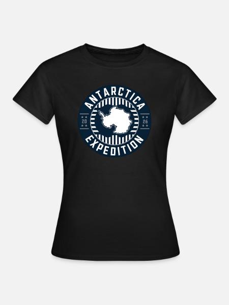 Familienkreuzfahrturlaub der Antarktis-Expedition - Frauen T-Shirt - Schwarz