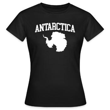 Antarktis-Karte der Antarktis - Frauen T-Shirt - Schwarz - Vorne - AI Model Female 172 dark (172cm)