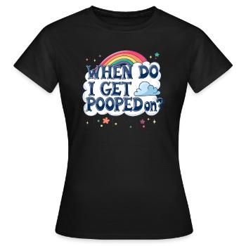 Quand aurai-je droit à des adultes torrides et vulgaires ? - T-shirt Femme - noir - Devant - AI Model Female 172 dark (172cm)