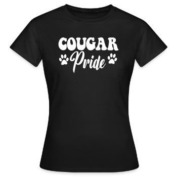 Cougar Pride High School Cougars Sportteam - Frauen T-Shirt - Schwarz - Vorne - AI Model Female 172 dark (172cm)