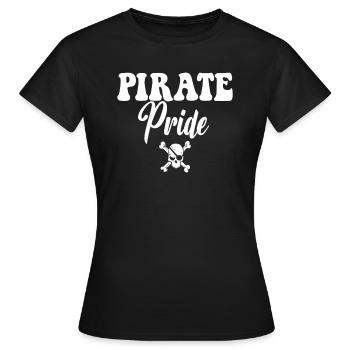 Équipe sportive pirate de l’école secondaire Pirate Pride - T-shirt Femme - noir - Devant - AI Model Female 172 dark (172cm)