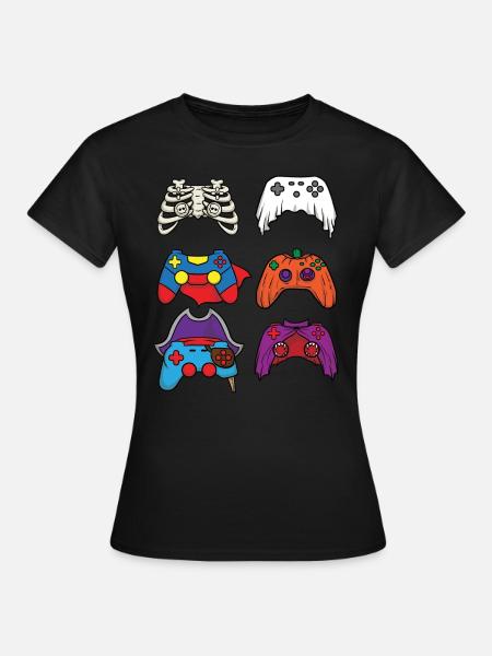 Halloween-Videospiel-Controller-Videospiel-Player - Frauen T-Shirt - Schwarz