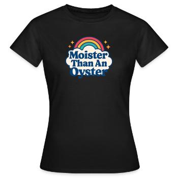 Plus humide que l’adulte d’une huître Vulgaire Rugueux - T-shirt Femme - noir - Devant - AI Model Female 172 dark (172cm)