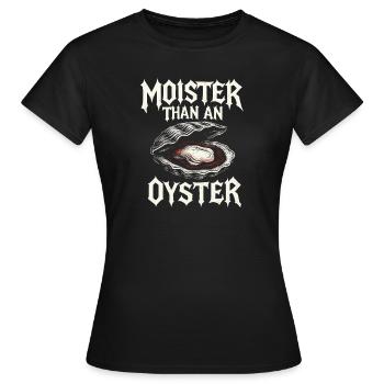 Plus humide que l’adulte d’une huître Vulgaire Rugueux - T-shirt Femme - noir - Devant - AI Model Female 172 dark (172cm)