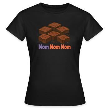 Brownies Nom Nom Nom Brownie Eater Brownie - T-shirt Femme - noir - Devant - AI Model Female 172 dark (172cm)