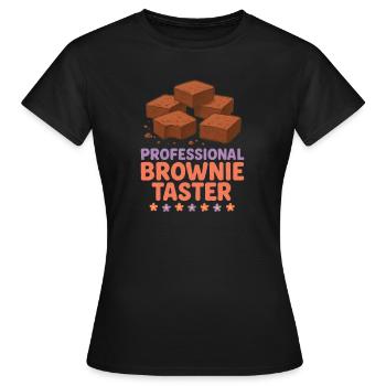 Brownie professionnel Dégustation de Brownie - T-shirt Femme - noir - Devant - AI Model Female 172 dark (172cm)