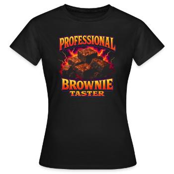 Brownie professionnel Dégustation de Brownie - T-shirt Femme - noir - Devant - AI Model Female 172 dark (172cm)