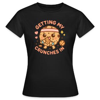 Meine Crunches im Fitnessstudio machen Lustiger Ke - Frauen T-Shirt - Schwarz - Vorne - AI Model Female 172 dark (172cm)