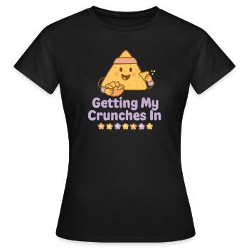 Meine Crunches im Fitnessstudio machen Lustige Chi - Frauen T-Shirt - Schwarz - Vorne - AI Model Female 172 dark (172cm)