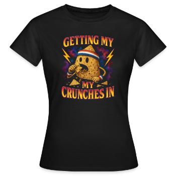 Meine Crunches im Fitnessstudio machen Lustige Chi - Frauen T-Shirt - Schwarz - Vorne - AI Model Female 172 dark (172cm)