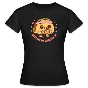 Meine Crunches im Fitnessstudio machen Lustiger Ta - Frauen T-Shirt - Schwarz - Vorne - AI Model Female 172 dark (172cm)