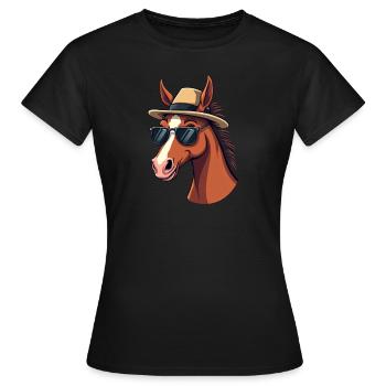 Courses de chevaux Derby Jour drôle de cheval de course Derby - T-shirt Femme - noir - Devant - AI Model Female 172 dark (172cm)