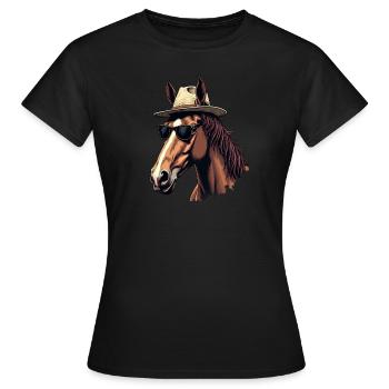 Pferderennen Derby Tag Lustiges Rennpferd Derby - Frauen T-Shirt - Schwarz - Vorne - AI Model Female 172 dark (172cm)