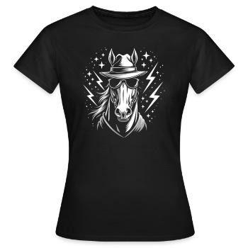 Pferderennen Derby Tag Lustiges Rennpferd Derby - Frauen T-Shirt - Schwarz - Vorne - AI Model Female 172 dark (172cm)