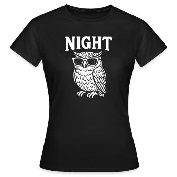 oiseau de nuit drôle hibou amant oiseau de nuit - T-shirt Femme - noir - Devant - AI Model Female 172 dark (172cm)