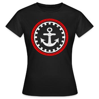 Anker - Frauen T-Shirt - Schwarz - Vorne - AI Model Female 172 dark (172cm)