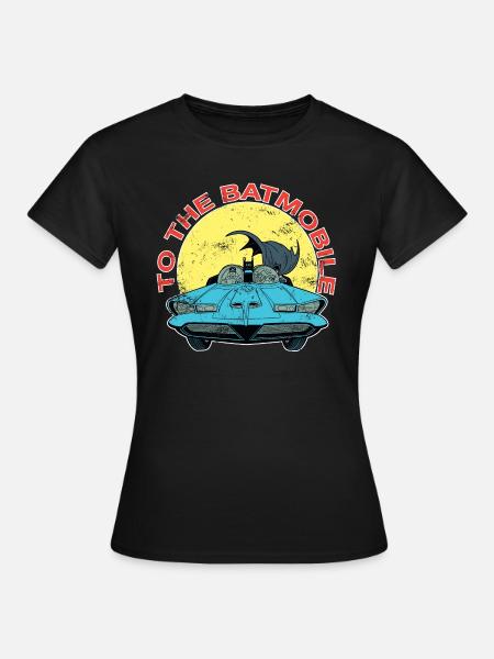 DC Comics Batman Robin Batmobile Vintage - Women's T-Shirt - black